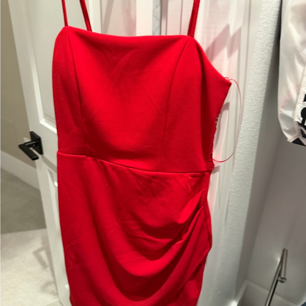 Francesca's Collections Vibrant Red Mini Dress